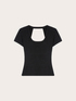 T-shirt in jersey a coste con cut-out image number 4