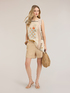 Asymmetrisches Satin-Top mit Print image number 2