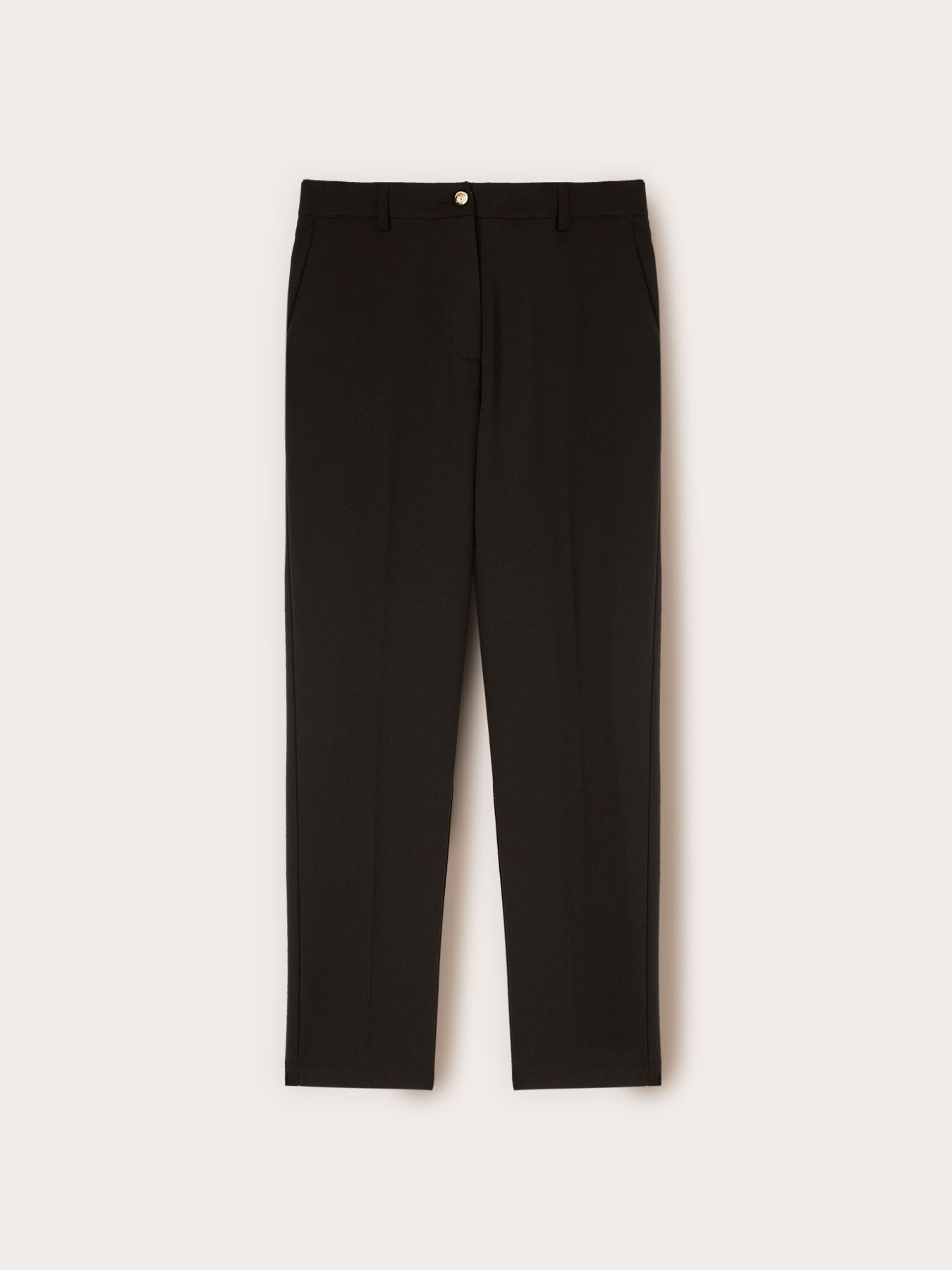 Pantaloni chino din jersey cr&ecirc;pe image number 3