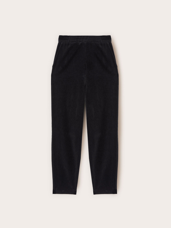 Pantaloni in velluto liscio