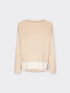 Sweater with striped trim image number 4