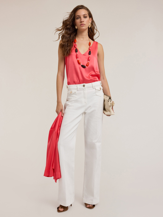 Top style débardeur en satin