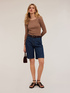 Bermudashorts aus Denim-Leinen-Mischgewebe image number 0