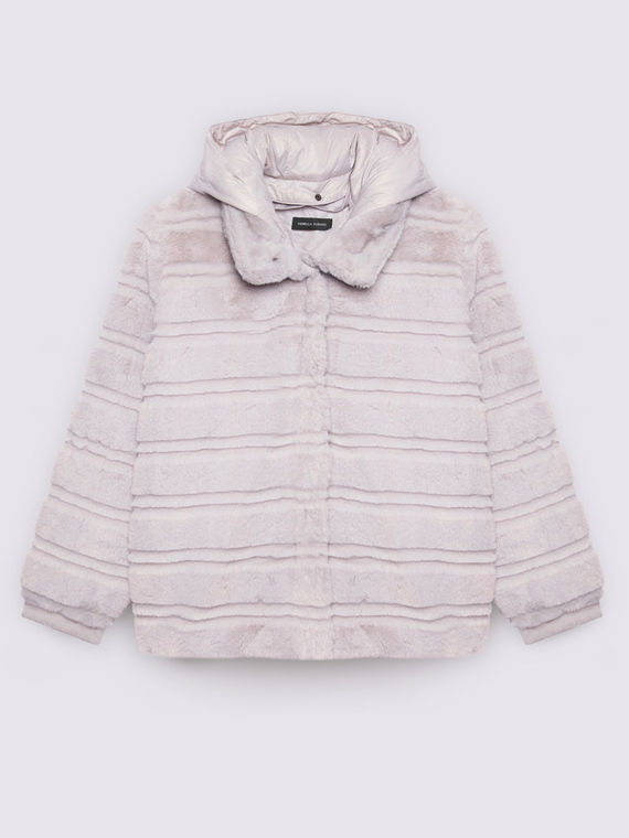 Veste en peluche avec plastron détachable