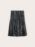Fustă plisată din țesătură laminată Smart Couture image number 5