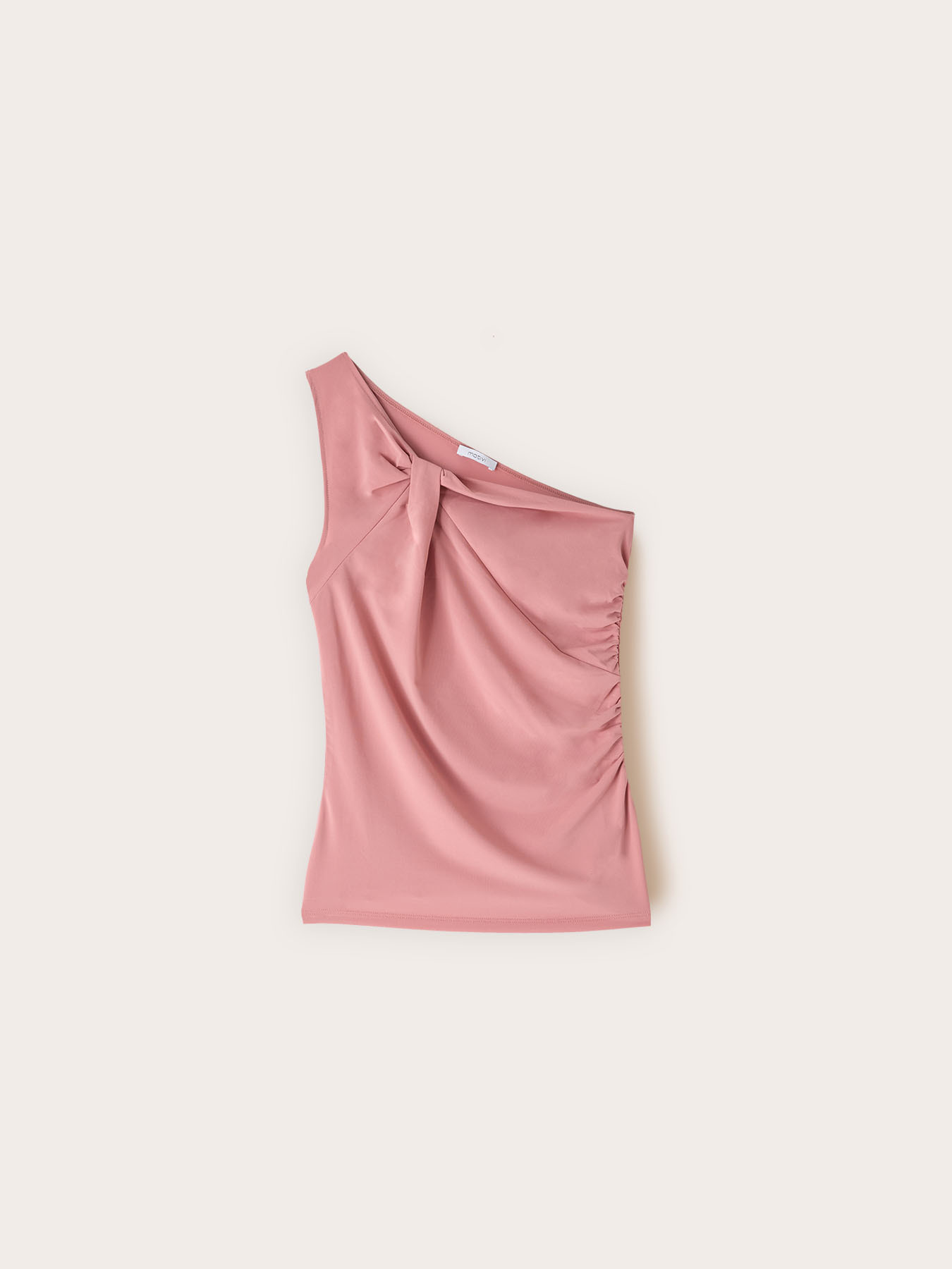 One-shoulder draped top image number 4