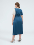 Kleid aus Stretch-Satin mit G&uuml;rtel image number 3