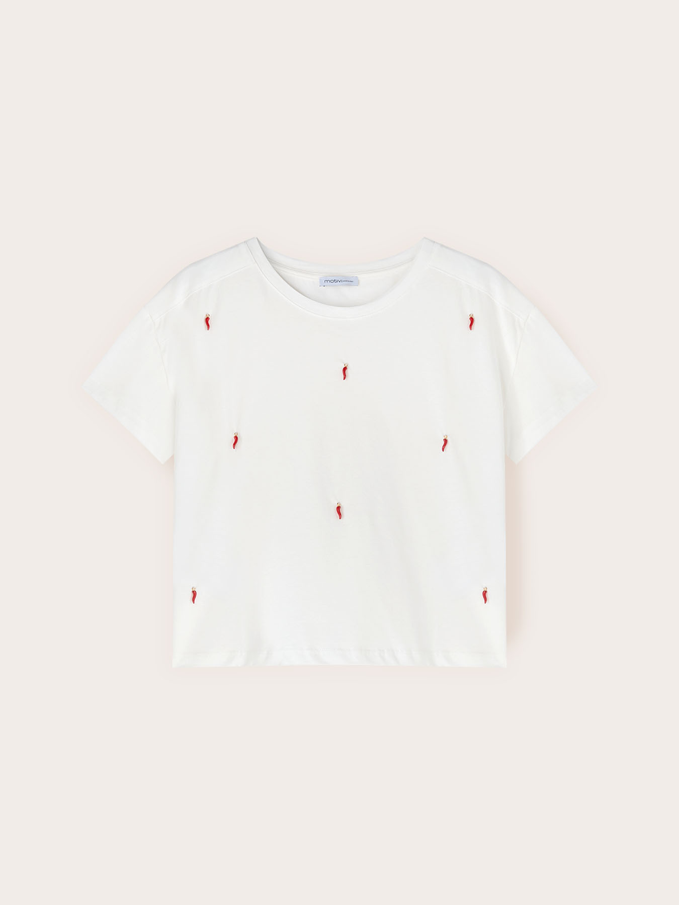 Tricou din jersey cu broderii image number 4