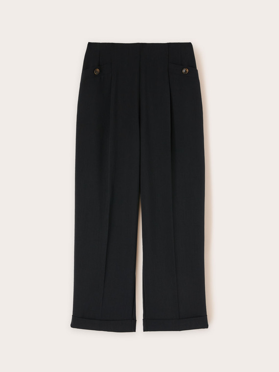Carrot trousers with turn-ups