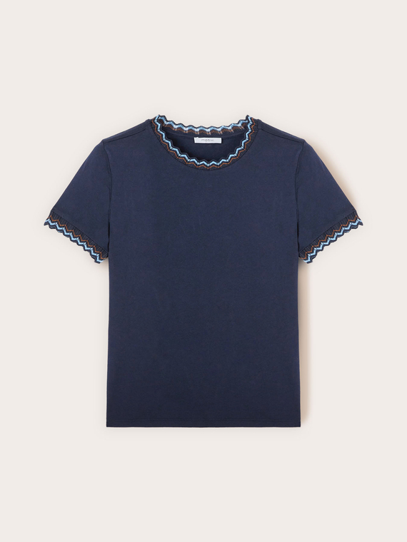 Tricou cu margini tricotate