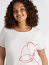 Camiseta con bordado floral image number 3