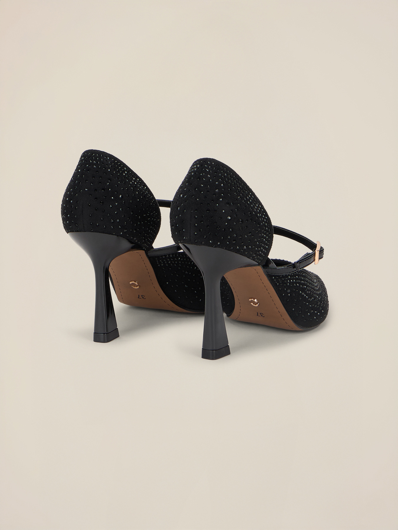 Decollet&eacute; con applicazioni e cinturino image number 3