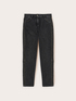 Jeans MUM fit con ricamo di pietre laterale image number 4