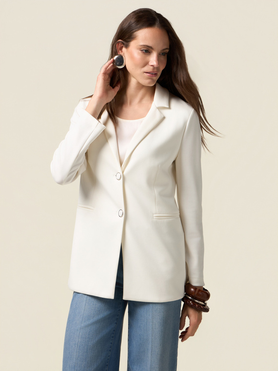 Soft touch sweatshirt blazer