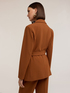 Polyester-viscose blazer with belt image number 1