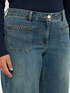 Jeans wide leg effetto used image number 3