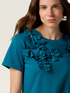 T-Shirt mit Blumenapplikationen image number 2