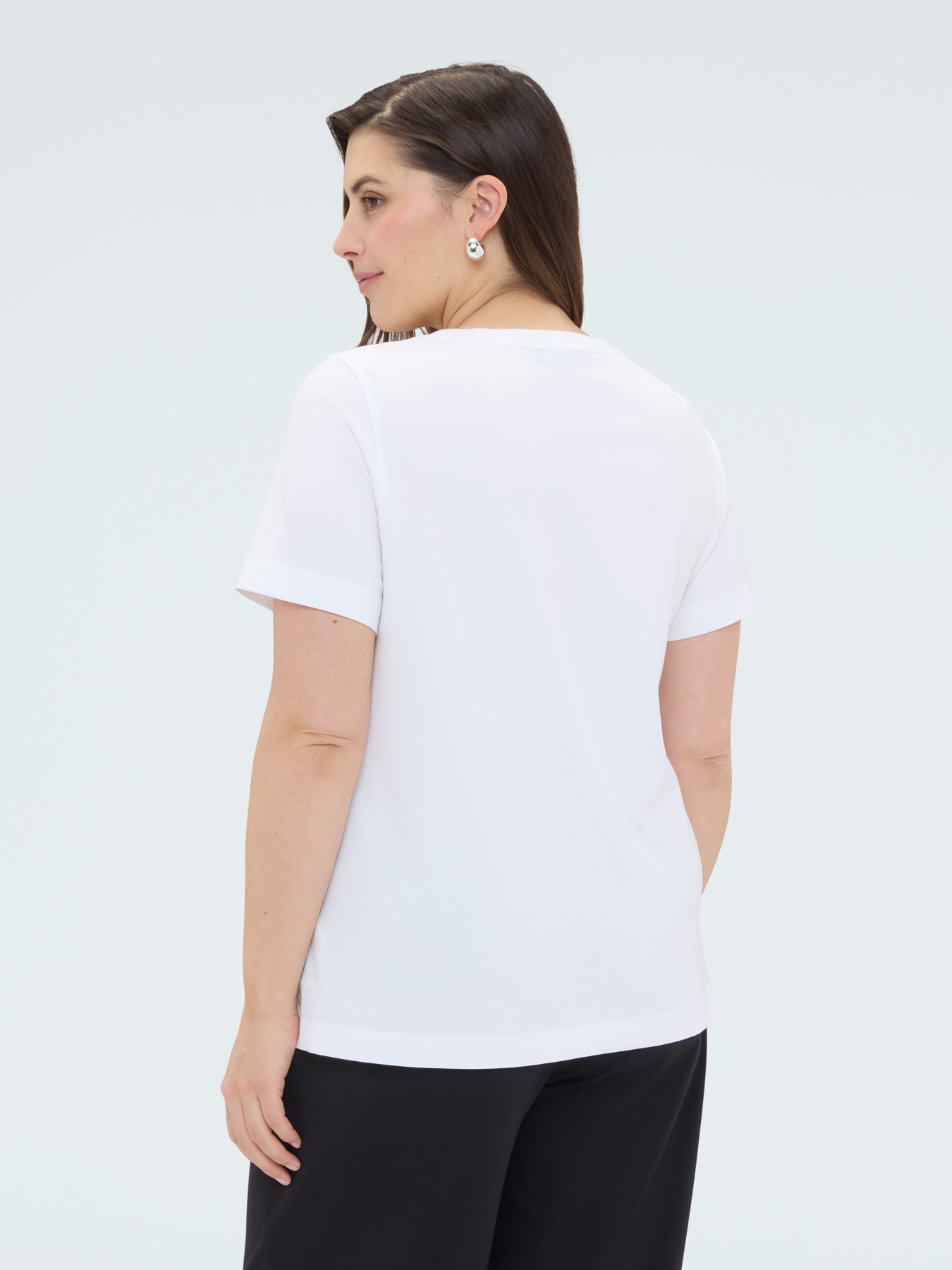 Cotton t-shirt with cat print image number 3