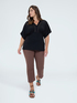 Viscose t-shirt with lace details image number 3