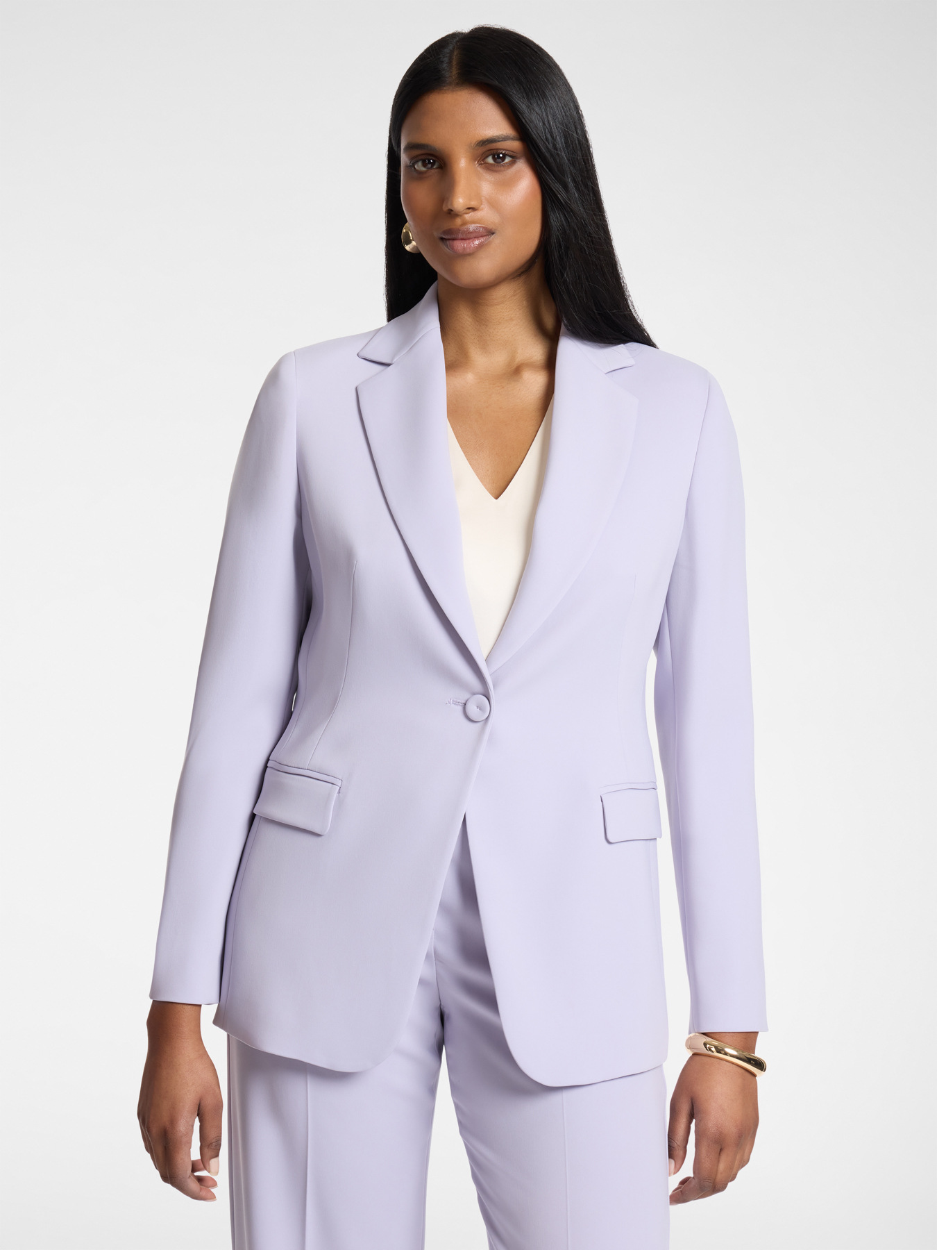 Structured blazer in cady image number 0