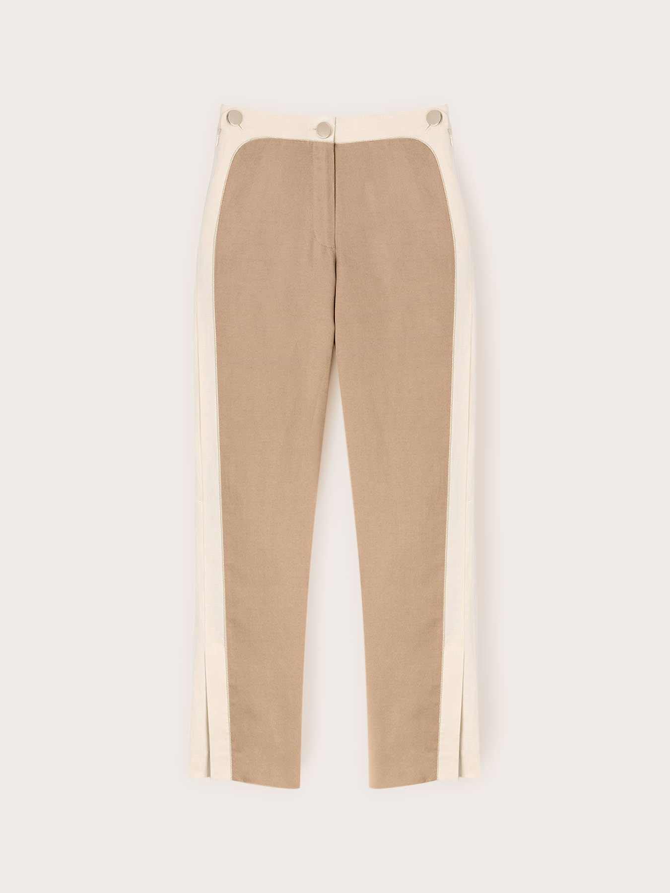 Trousers with piping and slit at the bottom image number 4