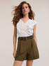 Broderie anglaise blouse with ruffle image number 0