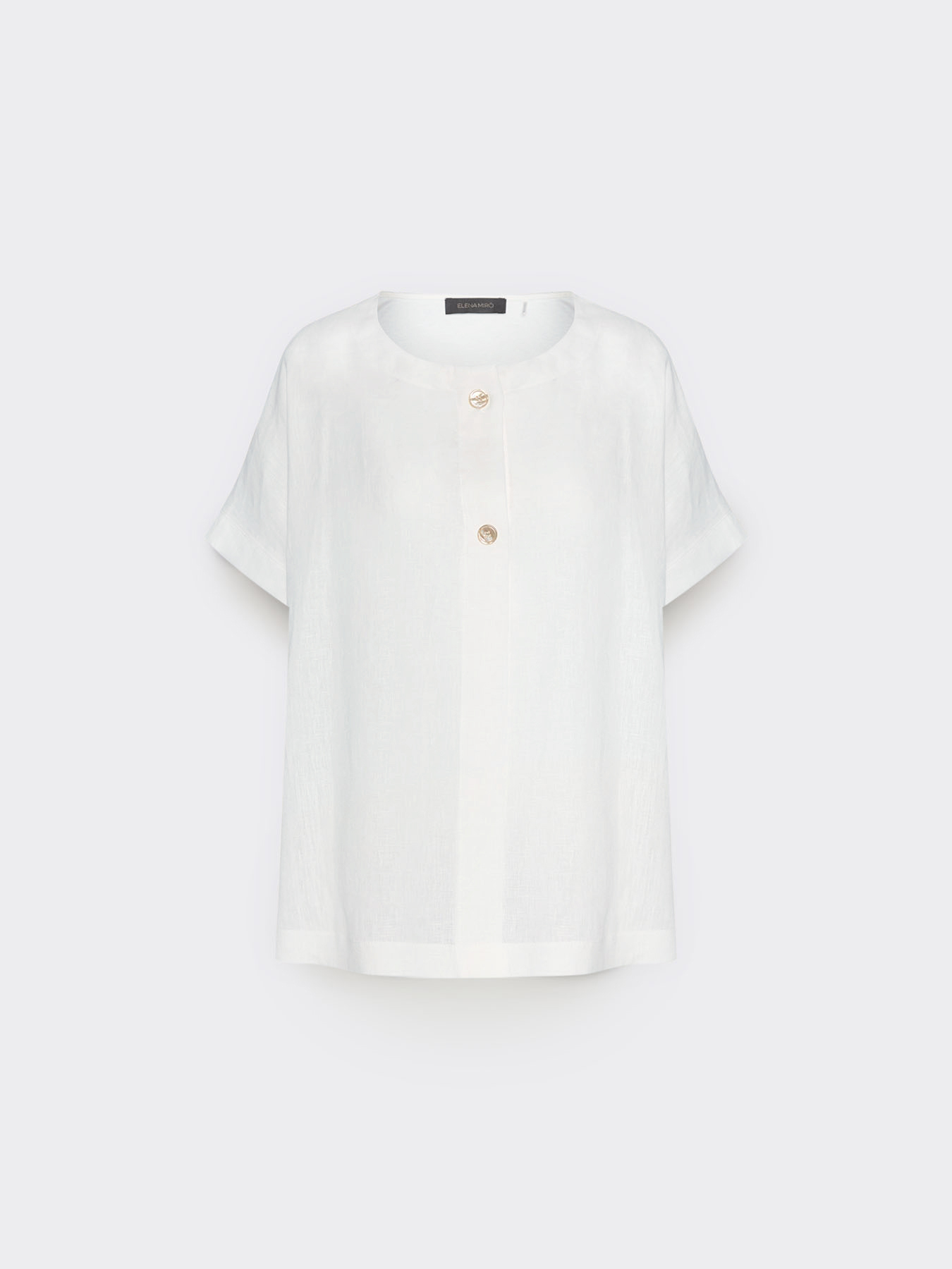 T-shirt in lino e cotone image number 4