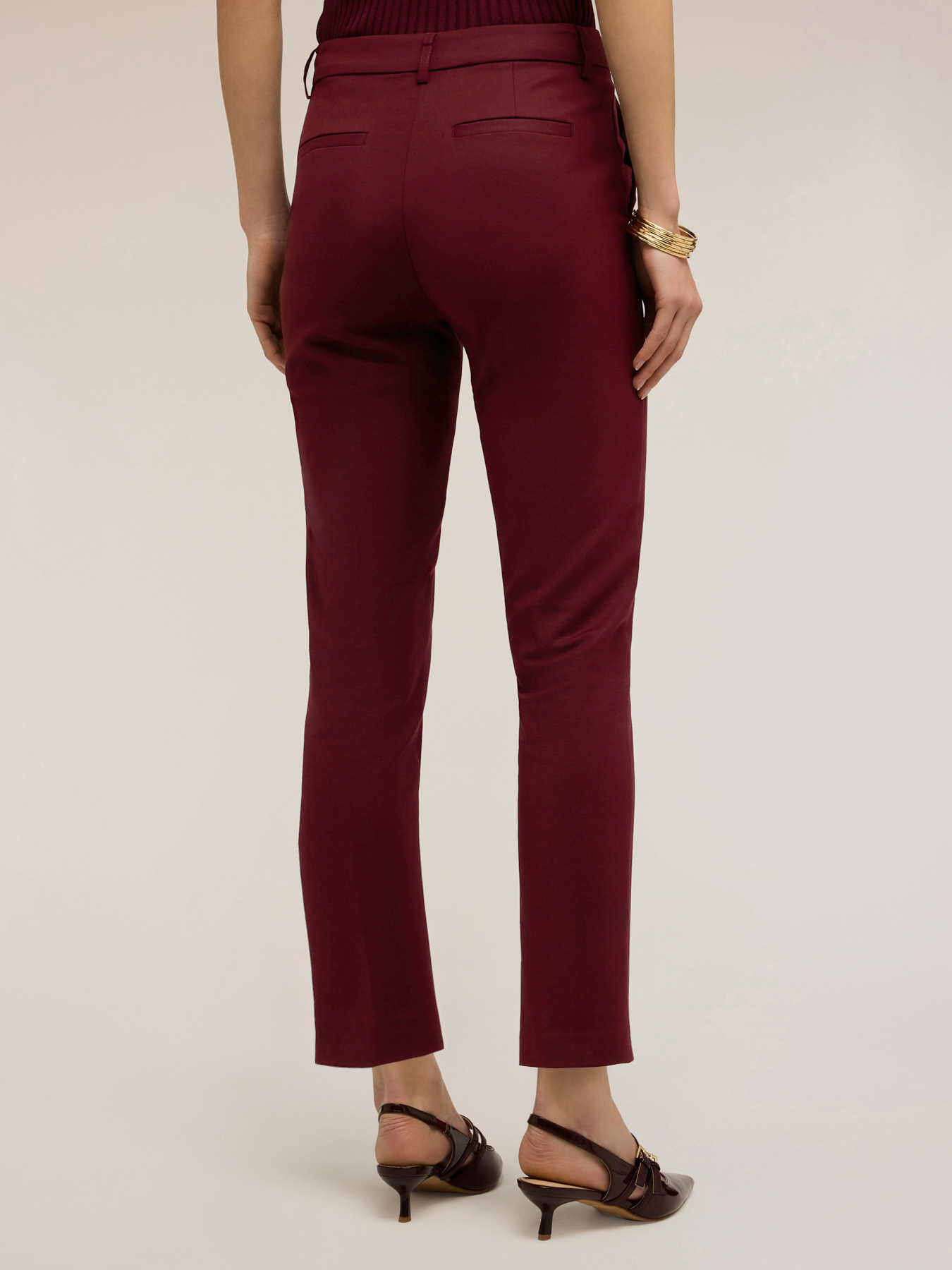 Pantaloni regular din amestec bumbac viscoză image number 1