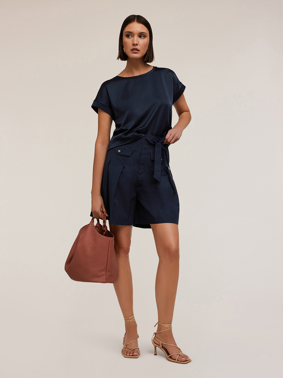 Dual fabric T-shirt
