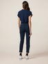 Skinny pants in cotton and Tencel with jewel button image number 2