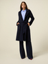 Manteau long en laine mélangée avec ceinture image number 1