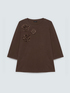 T-shirt in jersey con applicazioni floreali image number 4
