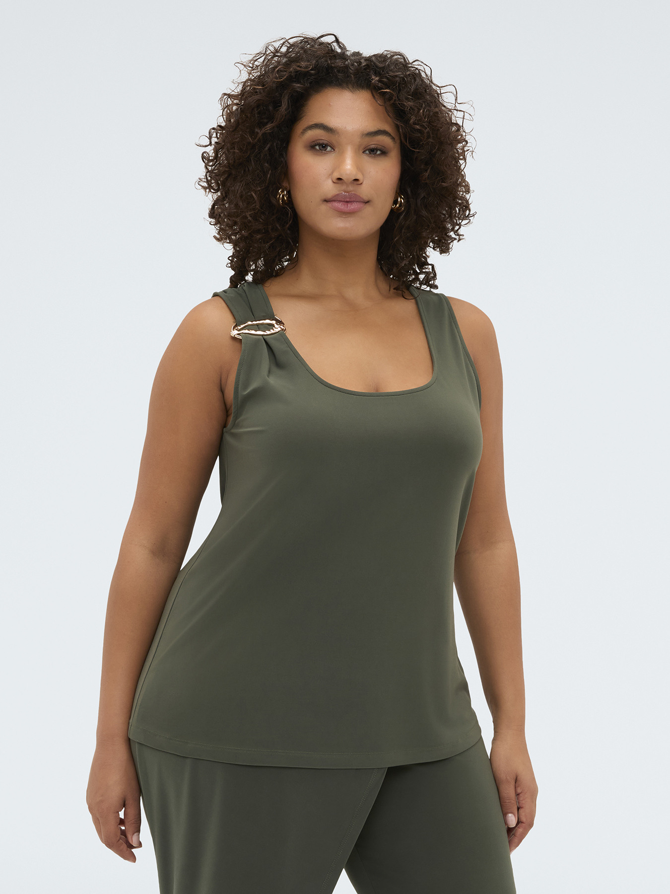 Top in jersey con applicazione gioiello image number 2