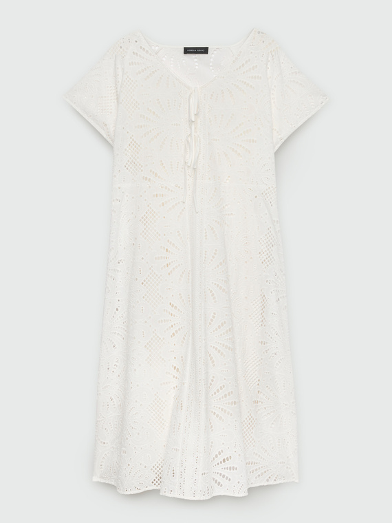 Vestito lungo in cotone Sangallo