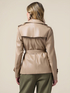 Short double-breasted trench coat in coated fabric image number 1