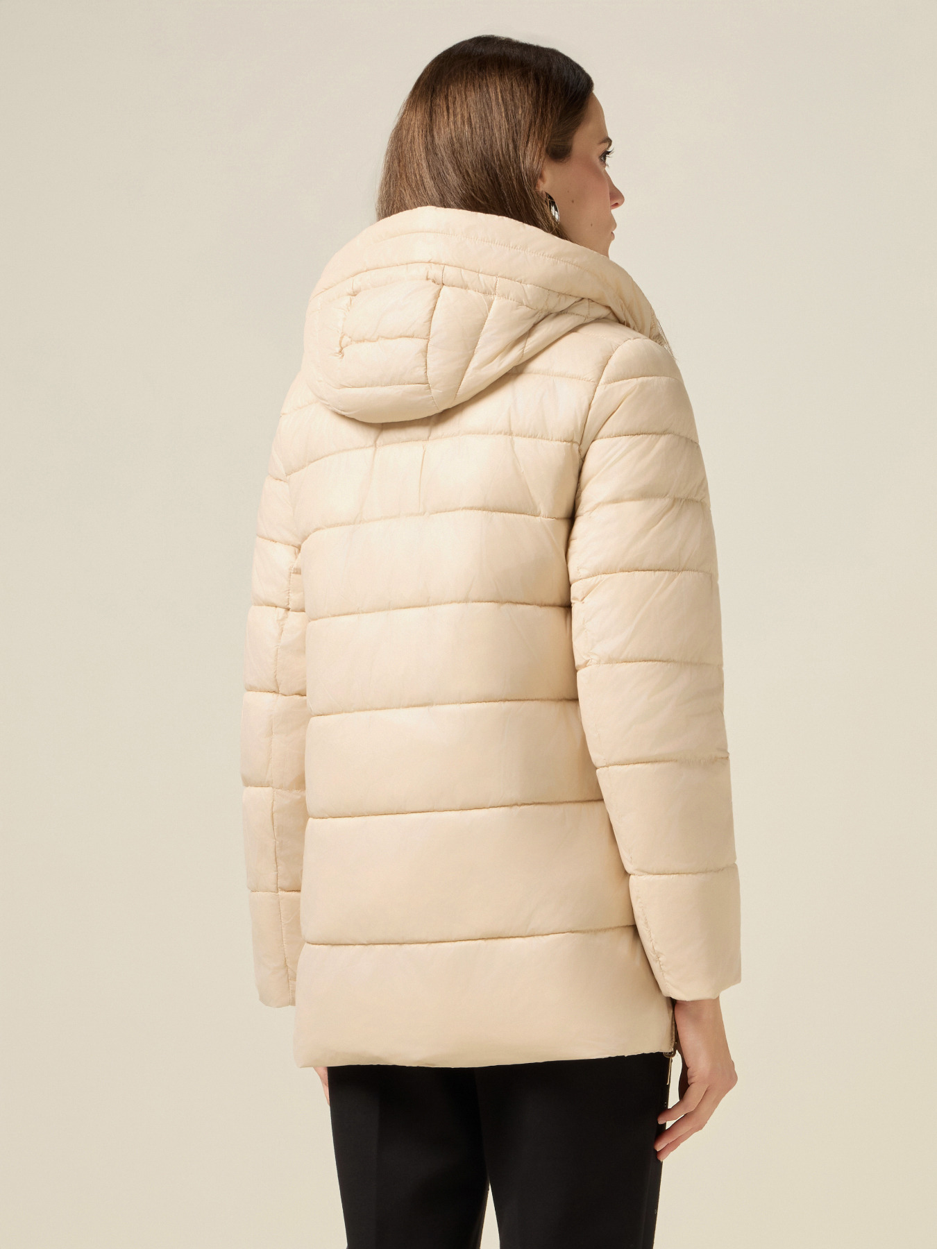 Midi down jacket with hood image number 1