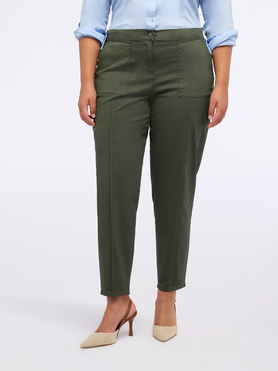 Karottenhose aus Baumwollmischung