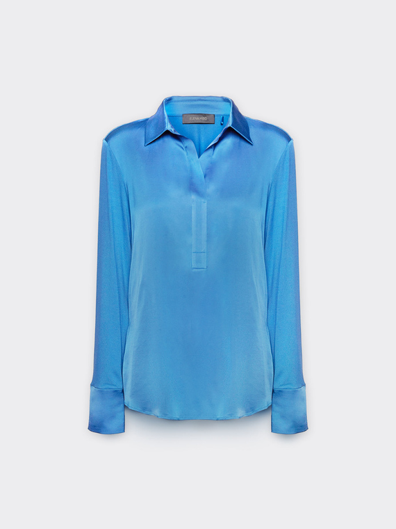 Two-fabric polo T-shirt