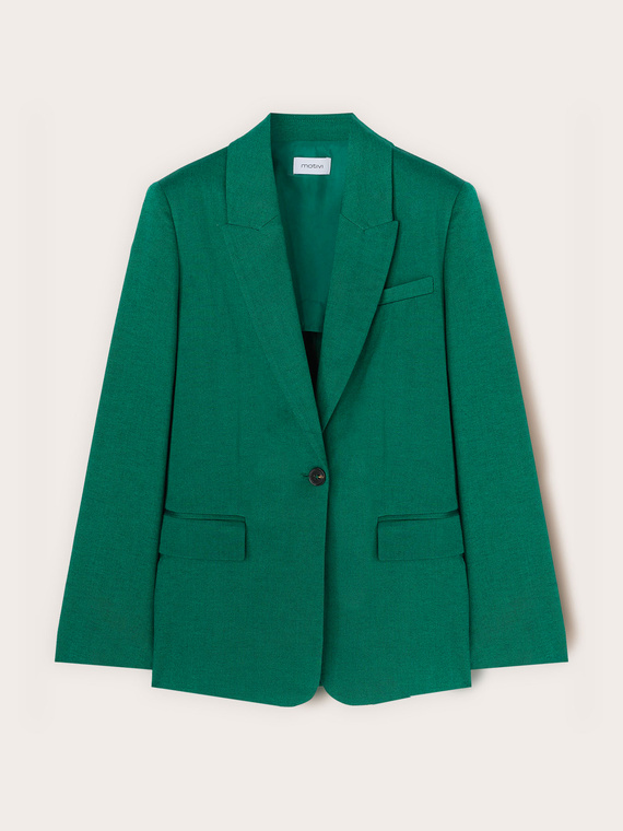 Einreihiger Blazer aus Leinenmischung