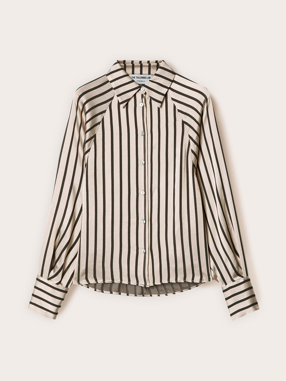 Chemise à rayures avec manches oversize