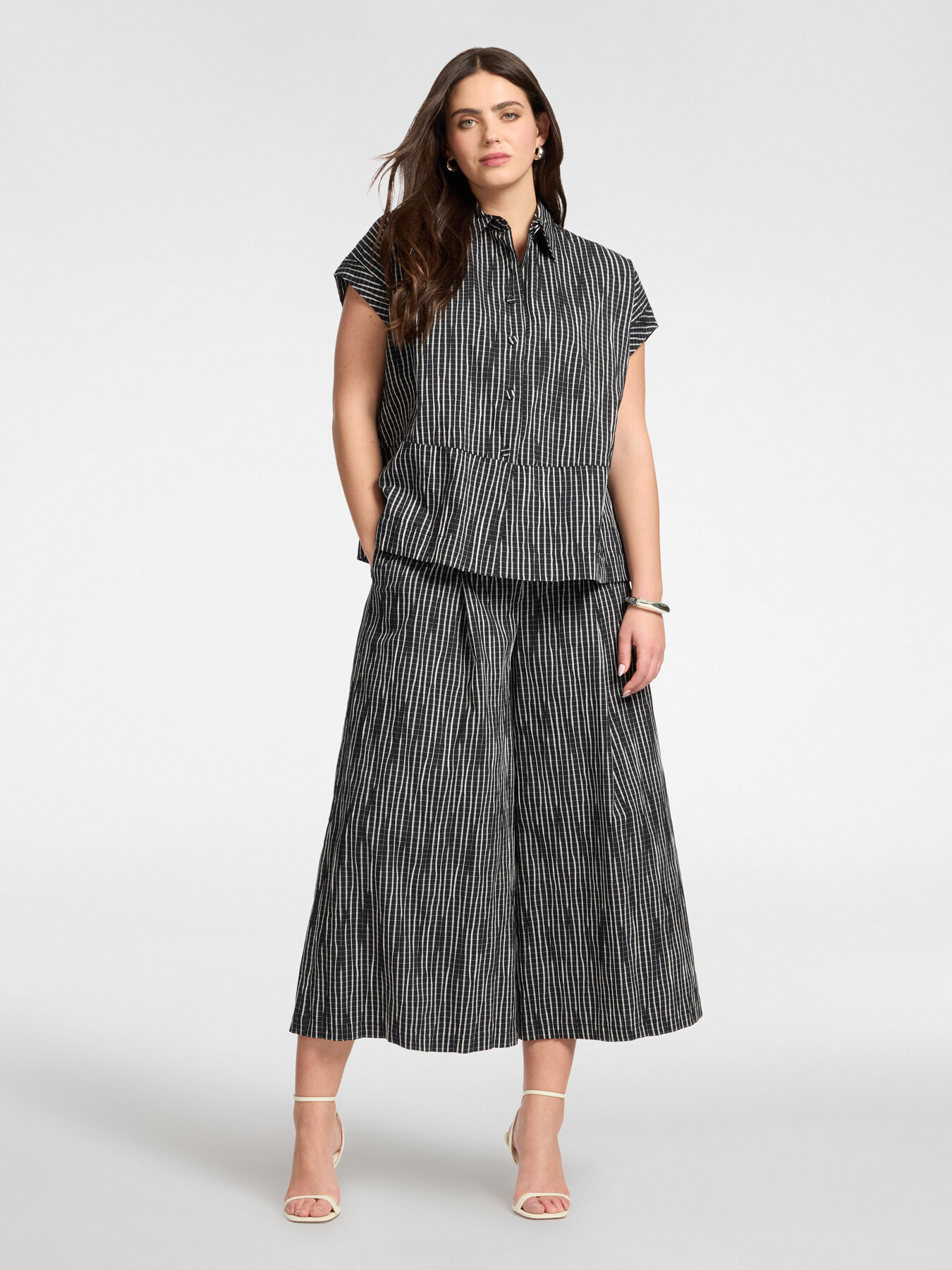 Camicia in cotone tinto filo image number 2