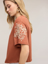 T-shirt en jersey avec broderies florales image number 0