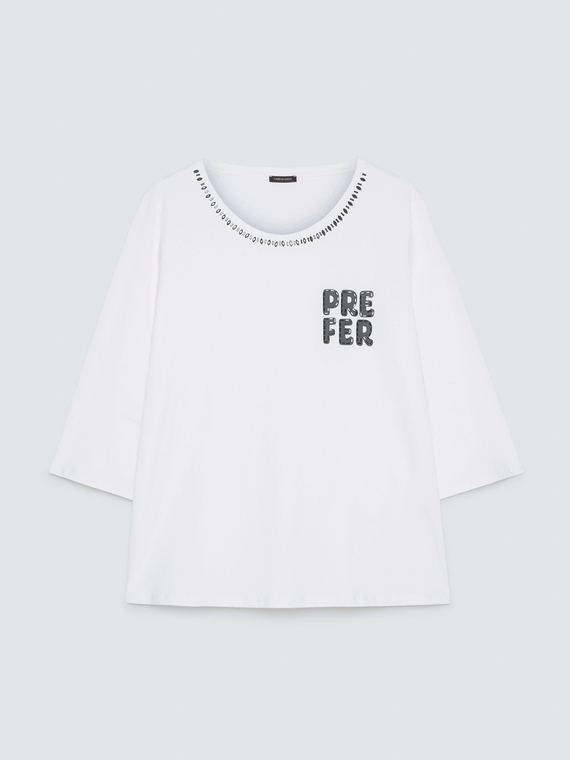 T-shirt en coton avec inscription