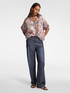 Wide Leg Chambray Jeans image number 0