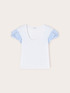 T-shirt con maniche volant image number 4
