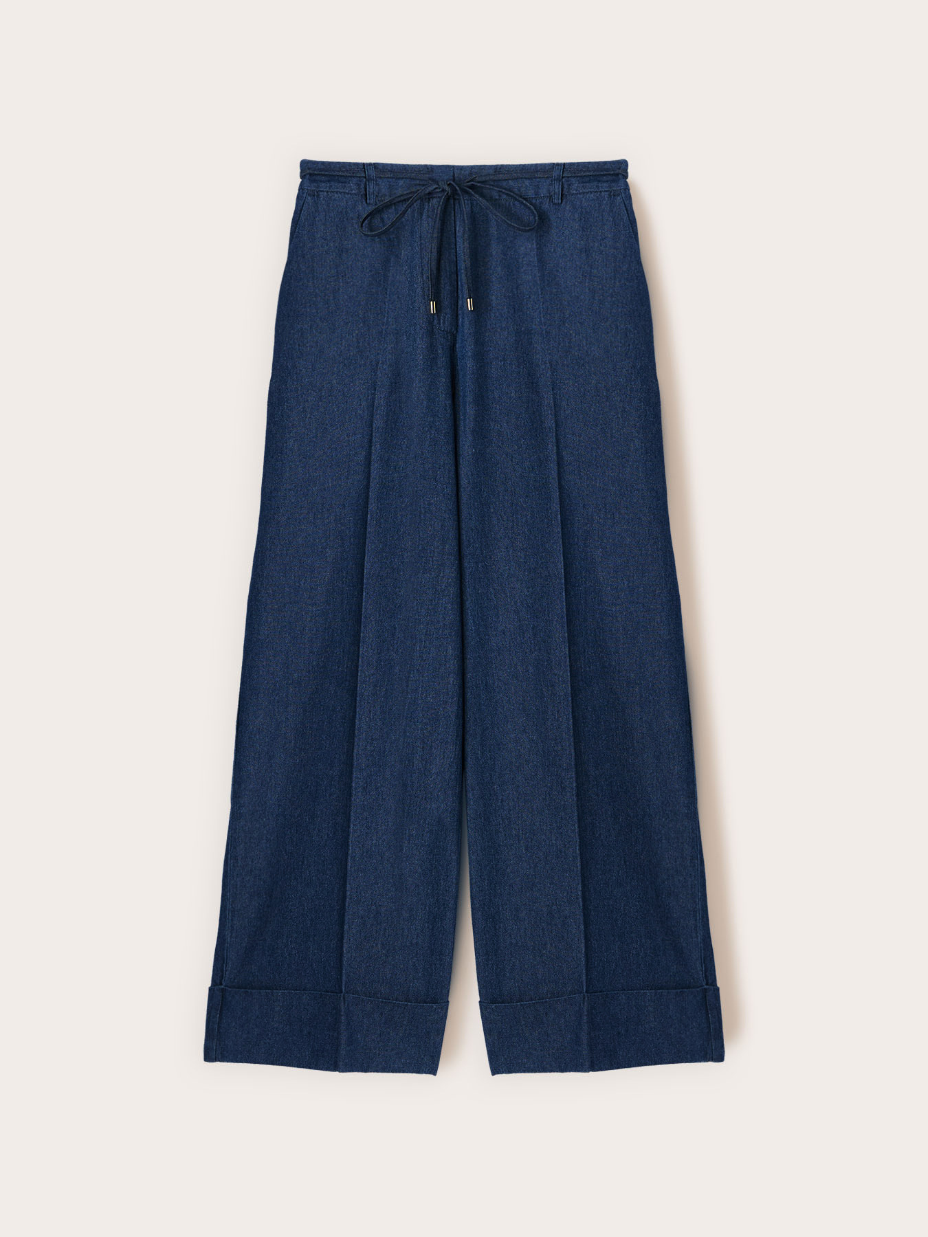 Cropped Palazzo-Jeans mit Kordelzug image number 4