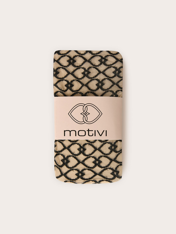 Short sheer patterned socks Double Love