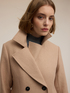 Double-breasted coat with scarf pattern image number 3