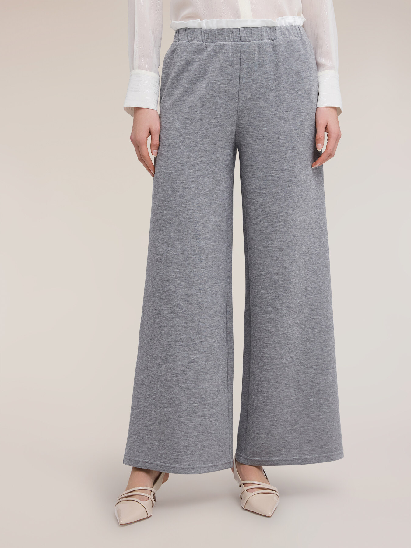 Pantaloni palazzo in scuba image number 2