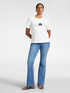 Bedrucktes Baumwoll-T-Shirt mit Perlen image number 2